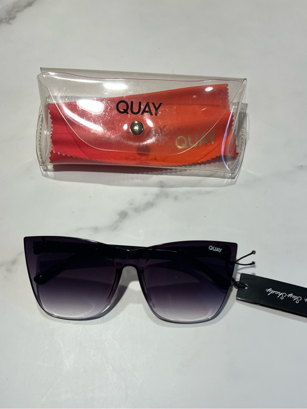 Quay Australia Black to Gray Oversized Women's Sunglasses